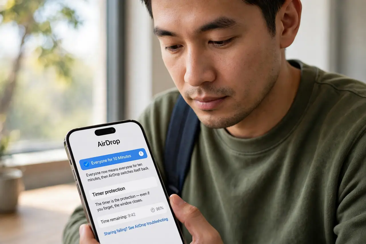 A person performing the first step of the guide: Understand the 10-minute window.