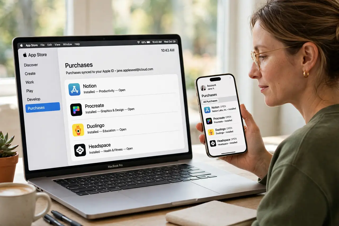 A Family Purchase Is Hidden in the App Store — photo showing the situation described in the guide.
