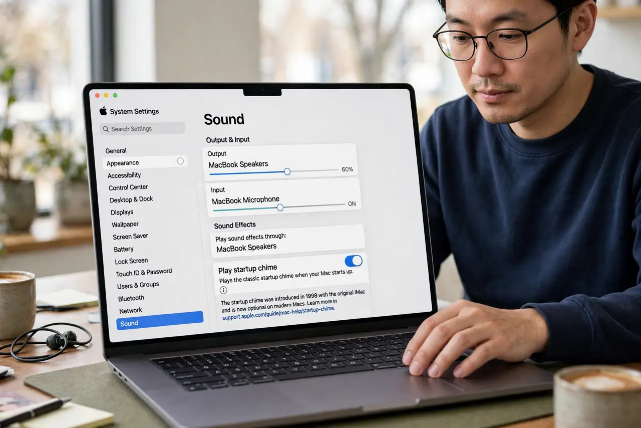 Open Sound settings.