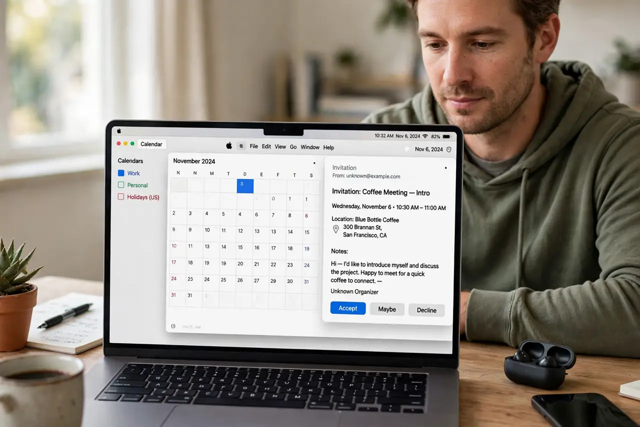 A Calendar Invite Arrives From a Stranger — photo showing the situation described in the guide.