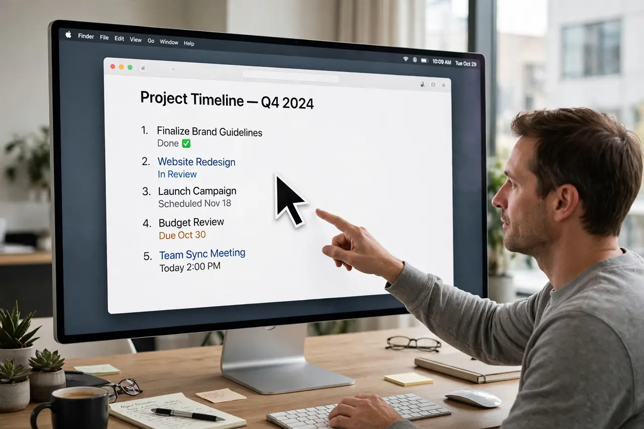 The Cursor Is Too Small on a Big Display — photo showing the situation described in the guide.