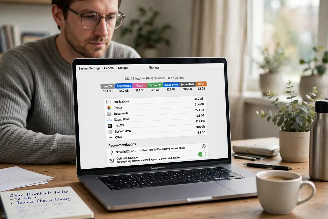 Other Users Take Hidden Disk Space on Mac — photo showing the situation described in the guide.