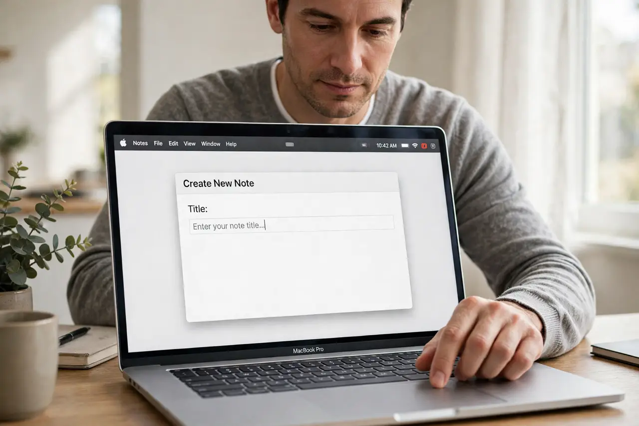 A person performing the first step: Click into a text field first.