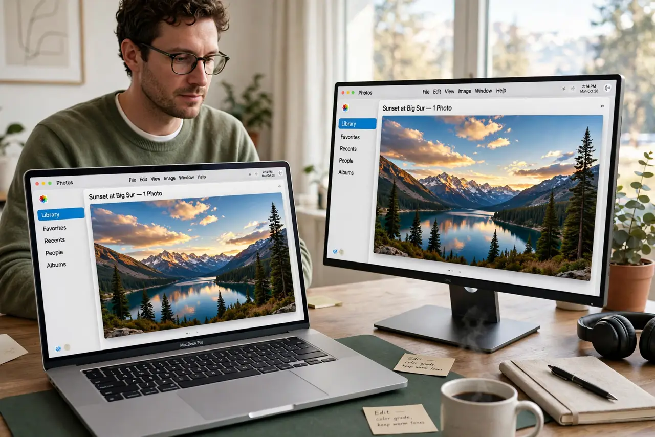 An External Display Looks Oversaturated — photo showing the situation described in the guide.