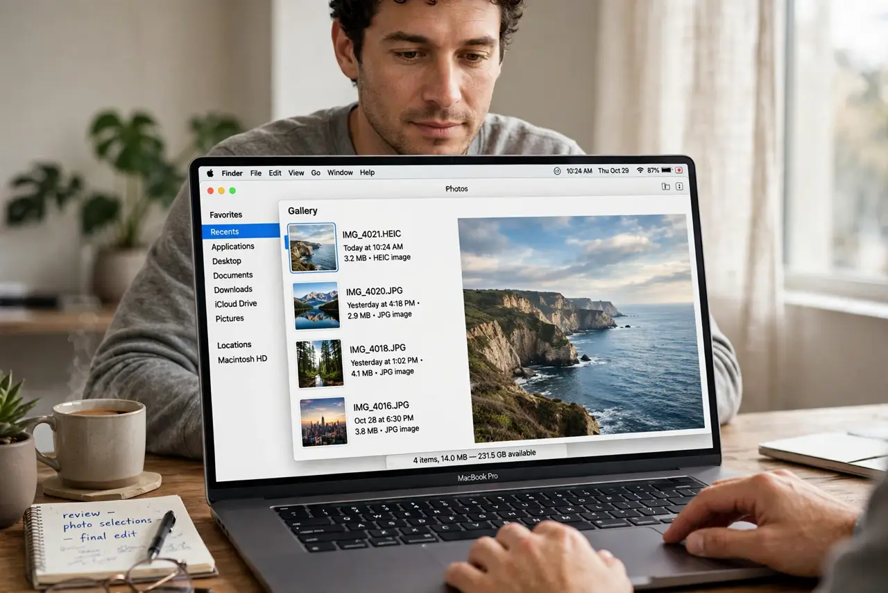 Finder Gallery Previews Show Up Blank — photo showing the situation described in the guide.