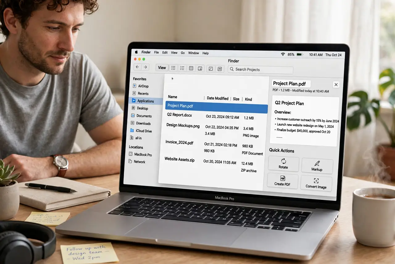 Finder Quick Actions Go Missing? Fix Them — photo showing the situation described in the guide.