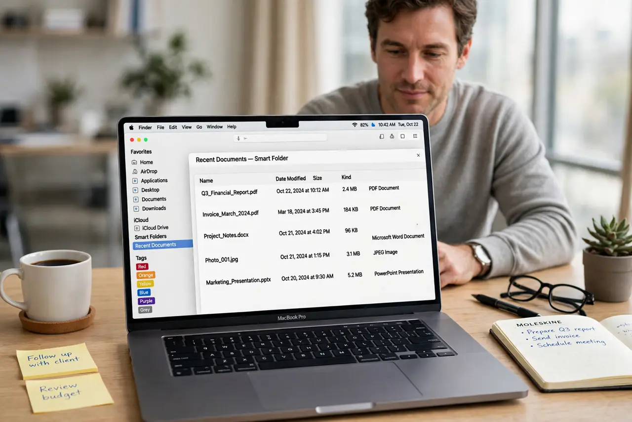 Finder Smart Folder Shows Up Empty? Fix It — photo showing the situation described in the guide.