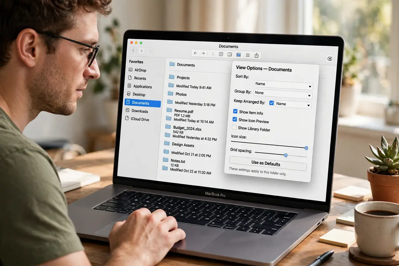 Open View Options.