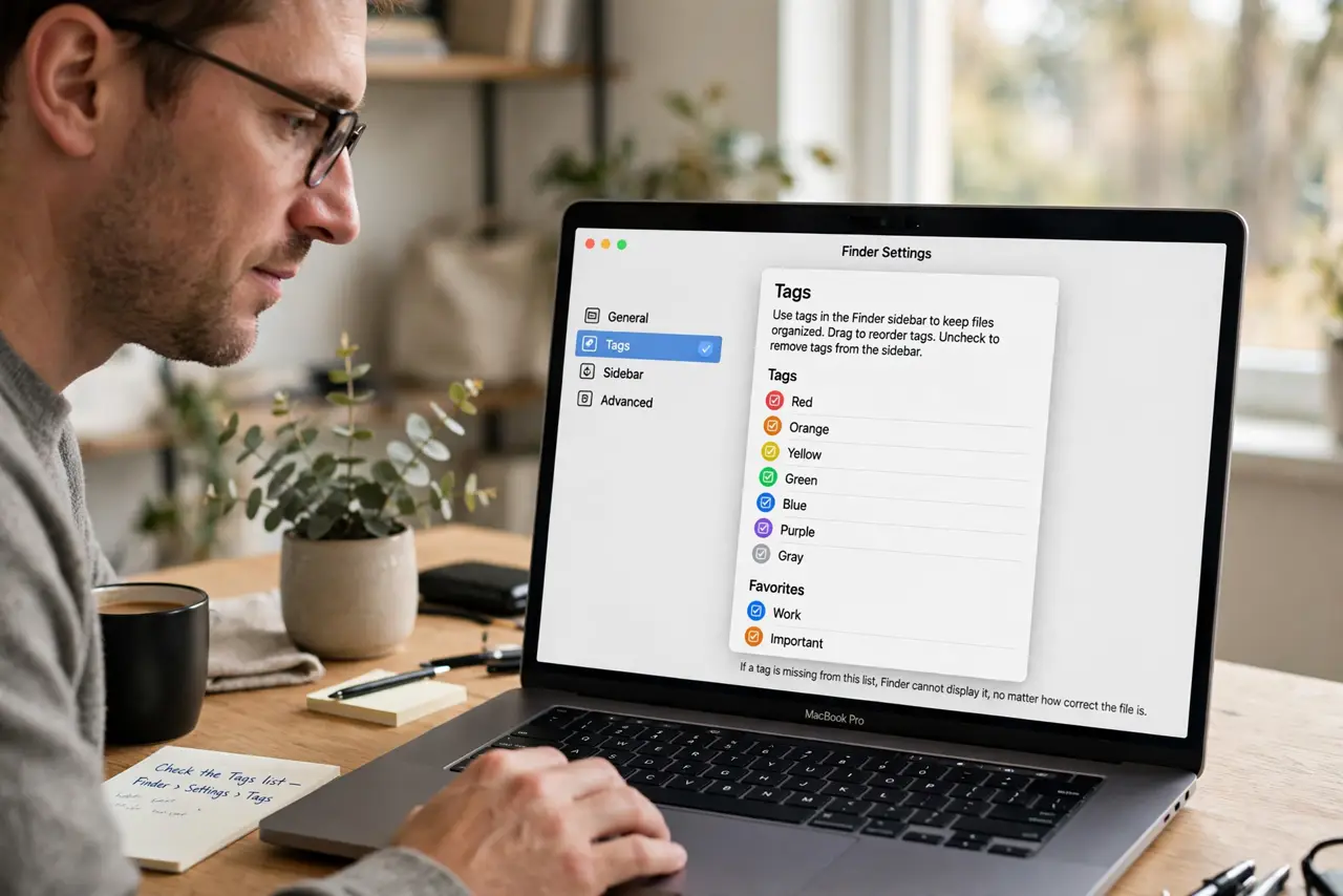 Finder Tags Disappear After iCloud Sync? Fix It — step 1 being performed on the device.