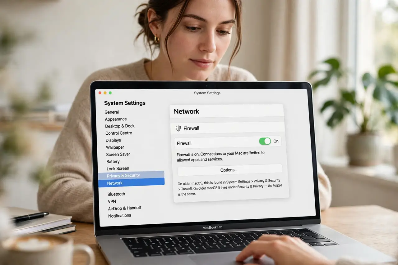 Open the Firewall settings.