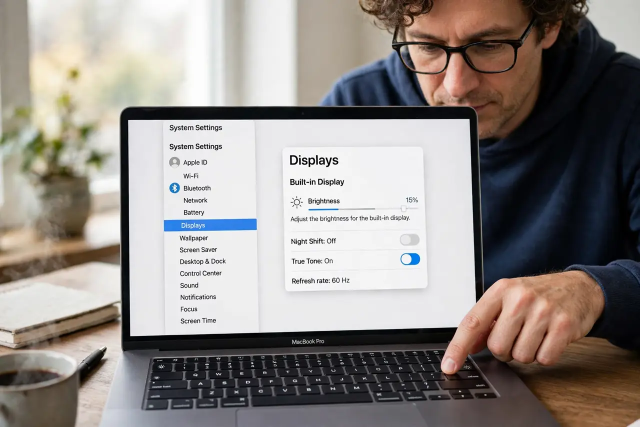 Mac Keyboard Backlight Never Turns On — step 1 being performed on the device.