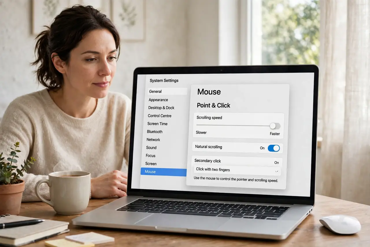 Magic Mouse Scrolls Far Too Fast on Mac — photo showing the situation described in the guide.