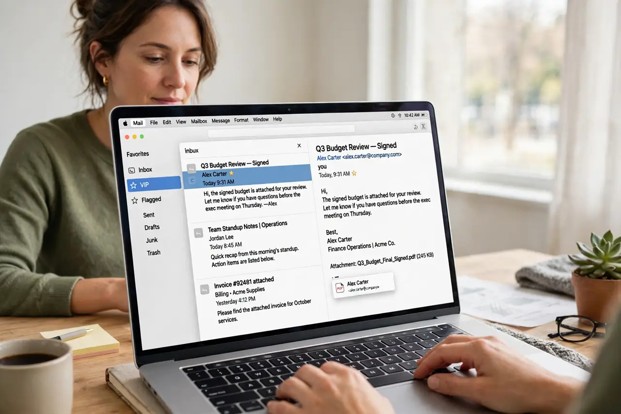 Mail VIP Alerts Never Arrive on Mac — photo showing the situation described in the guide.
