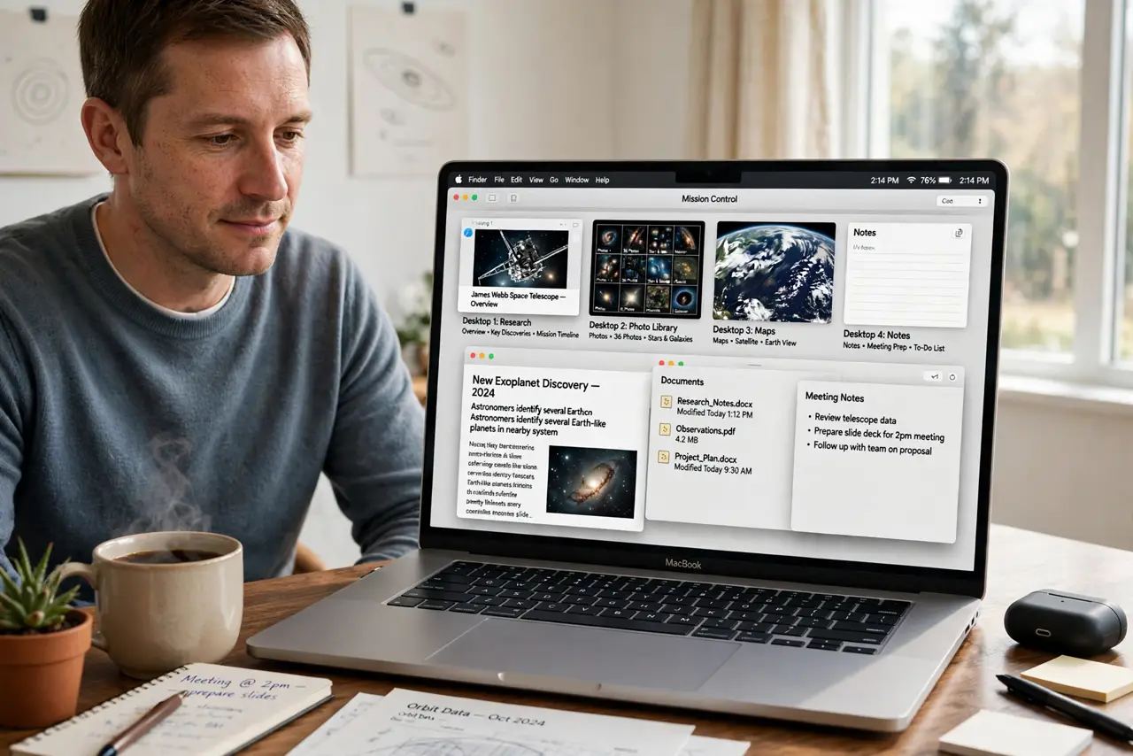 Mission Control Spaces Out of Order? Fix Them — photo showing the situation described in the guide.