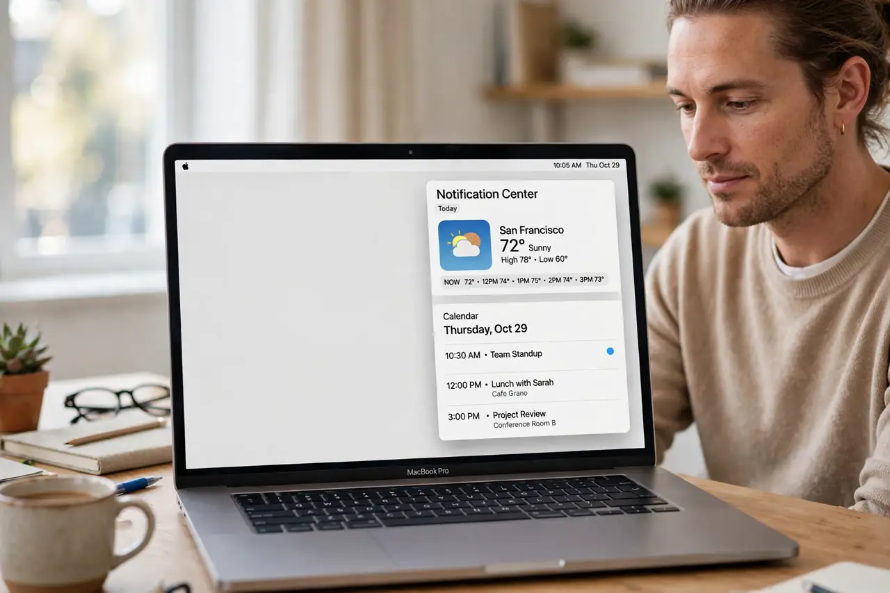 Notification Center Widgets Show Stale Data — photo showing the situation described in the guide.