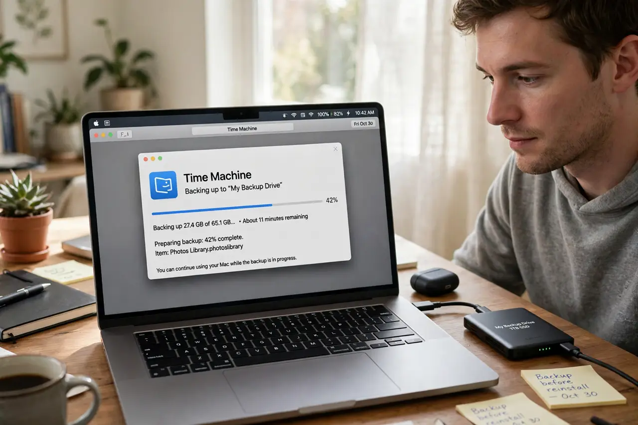 A person performing the first step: Back up first, no exceptions. Run a Time Machine backup before touching Recovery.