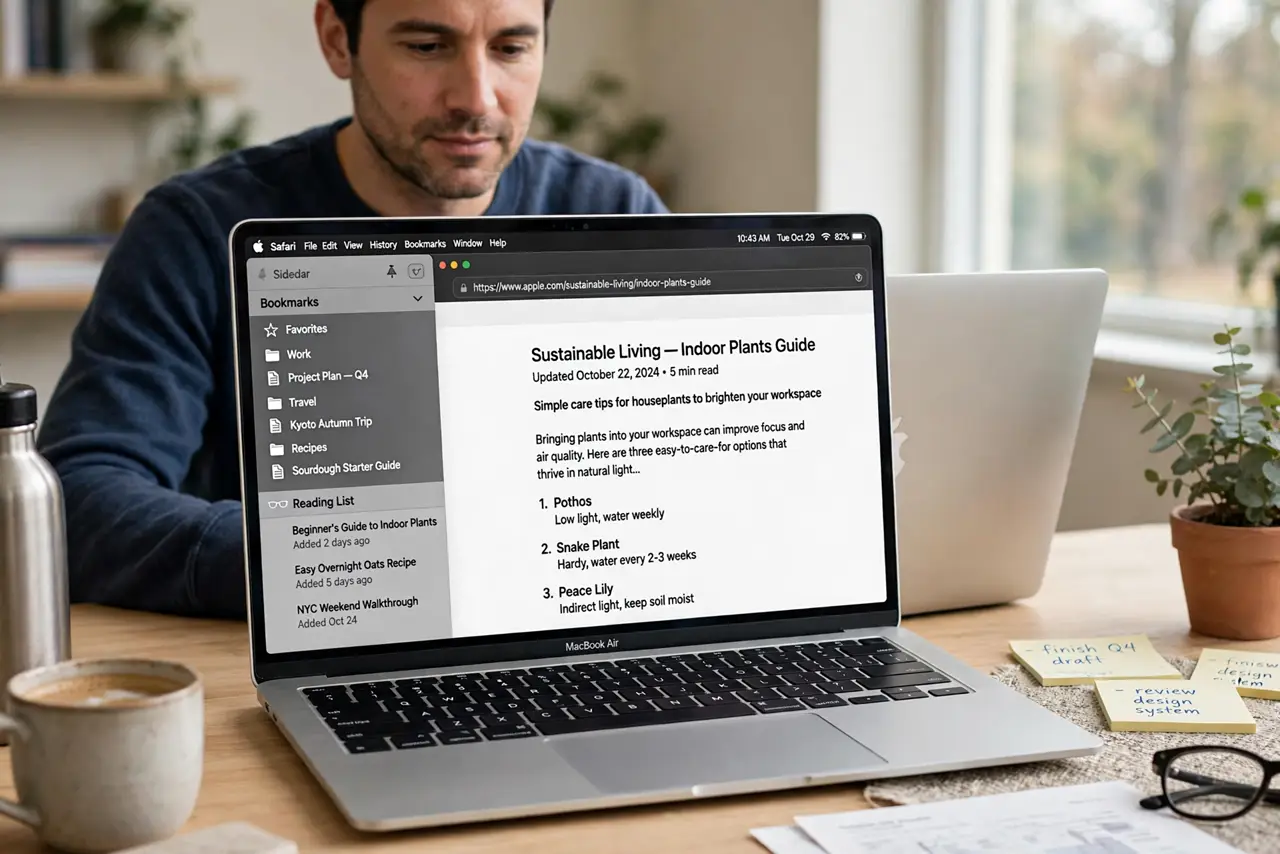 Reading List vs Bookmarks on Safari, Explained — photo showing the situation described in the guide.