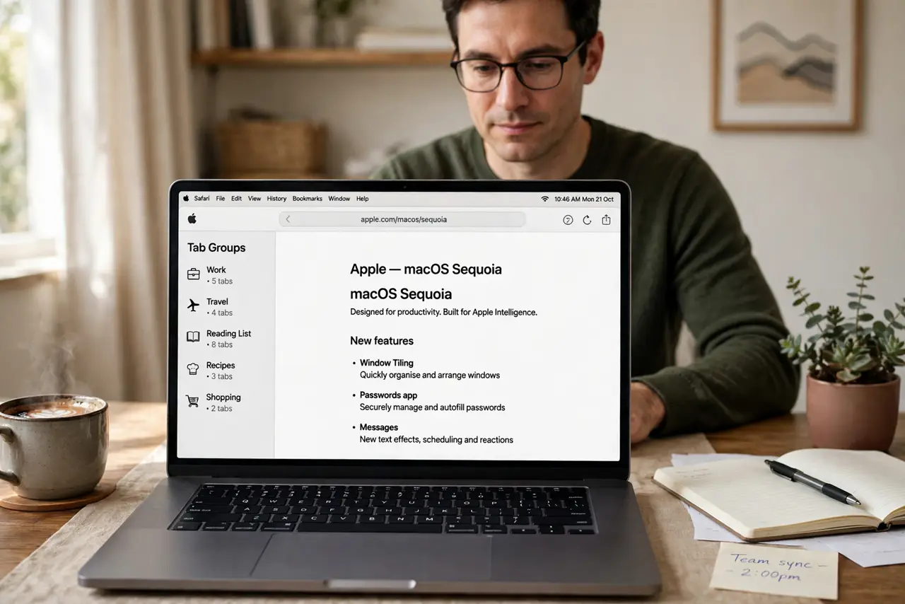 Safari Tab Groups Vanish After Restart — photo showing the situation described in the guide.