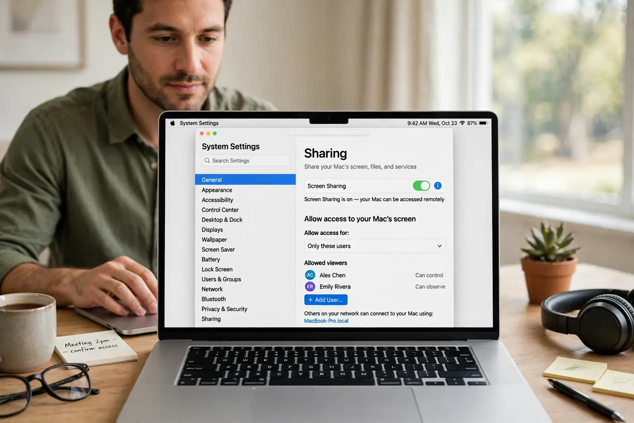 Screen Sharing Asks Permission Every Time — photo showing the situation described in the guide.