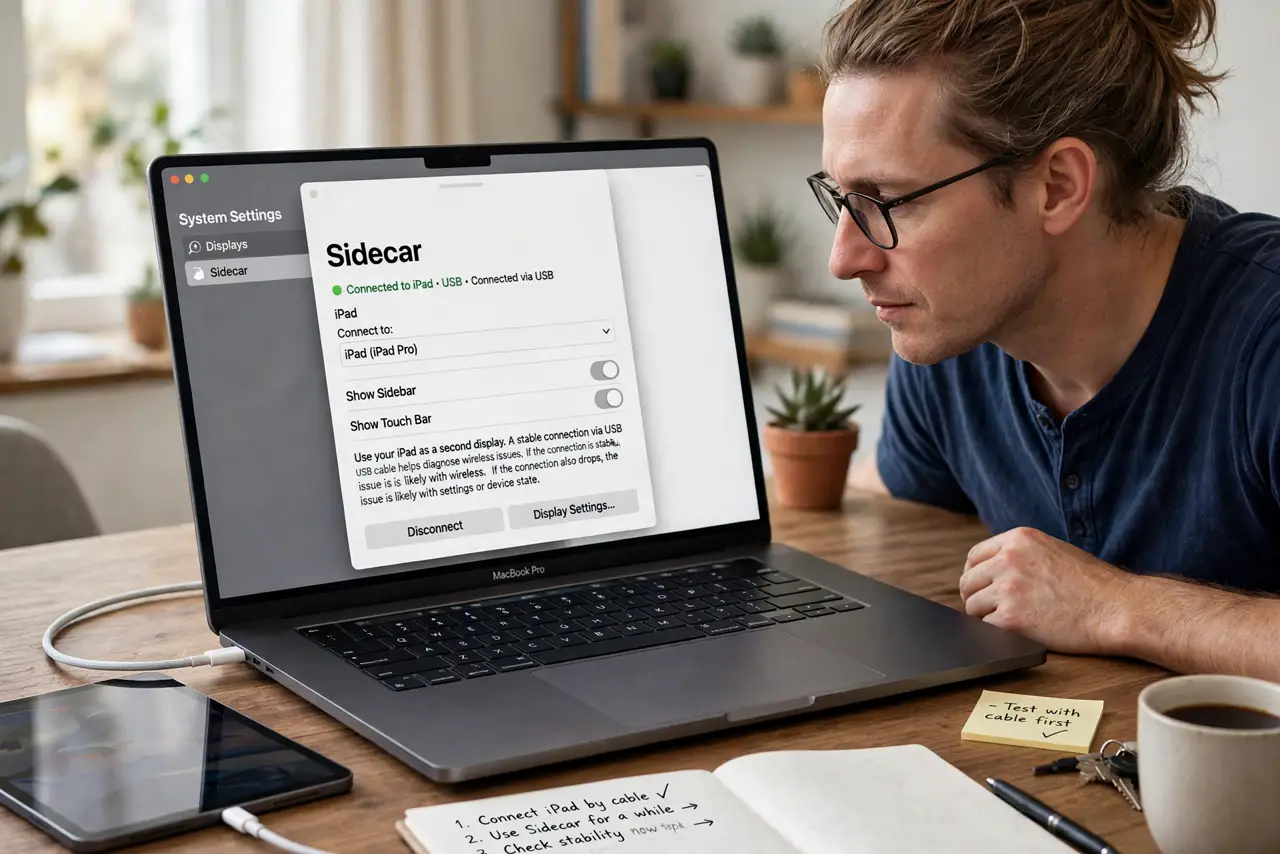 Sidecar Keeps Disconnecting Your iPad? Fix It — step 1 being performed on the device.
