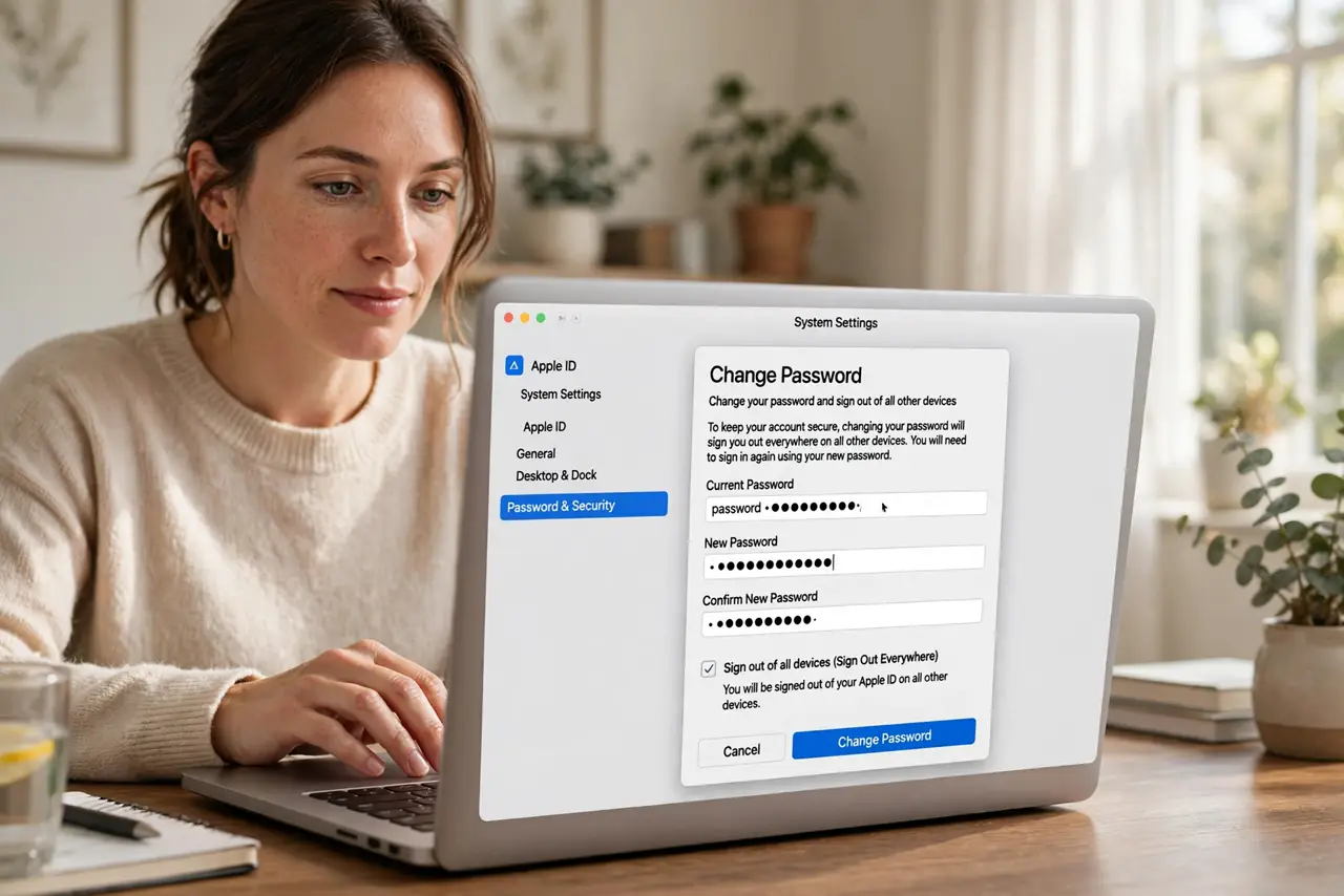 A person performing the first step: Change the password first. A password change forces most sessions to.