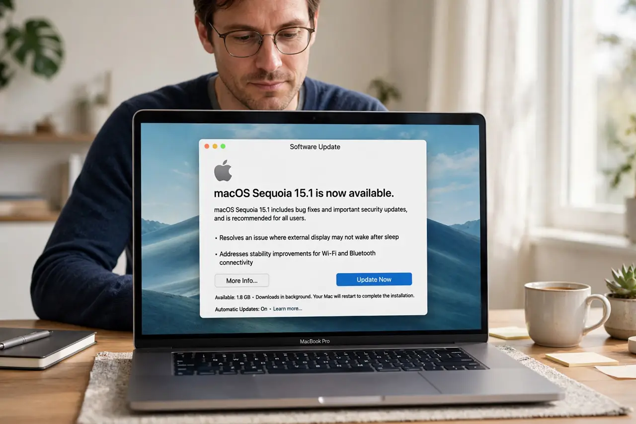An Update Asks for Disk Space Twice — photo showing the situation described in the guide.