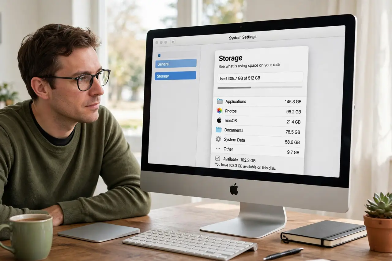 Step 1 in action for 'Startup Disk Full' on Mac: See what fills the disk.