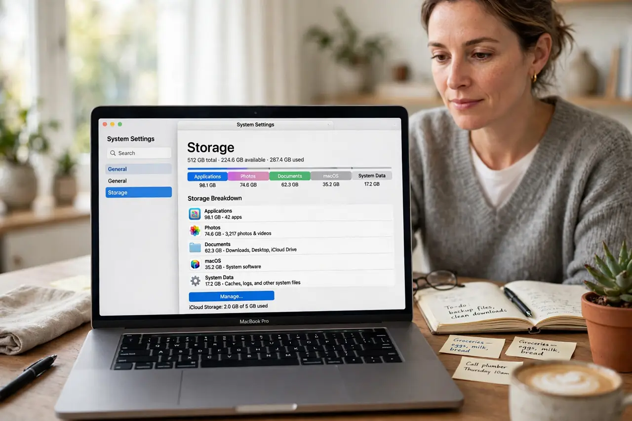 Time Machine Snapshots Fill Your Mac Disk — photo showing the situation described in the guide.