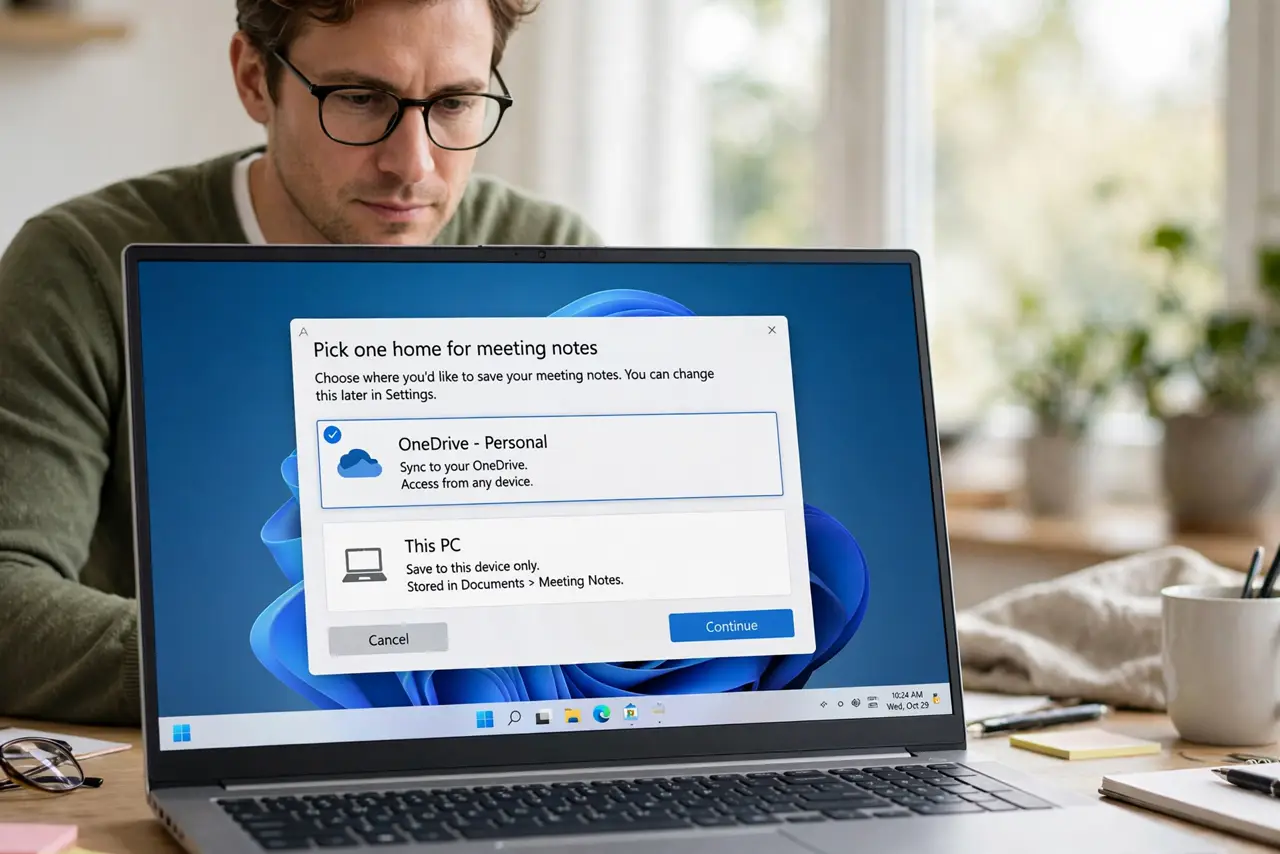 Person performing step 1 of Meeting Notes Scattered Across Apps? Fix It