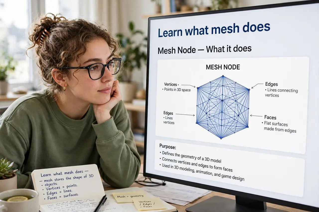 A person calmly performing the guide's first step: Learn what mesh does.