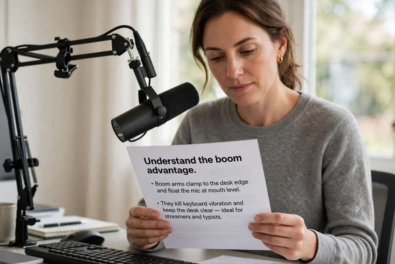 A person performing the first step of the guide: Understand the boom advantage.