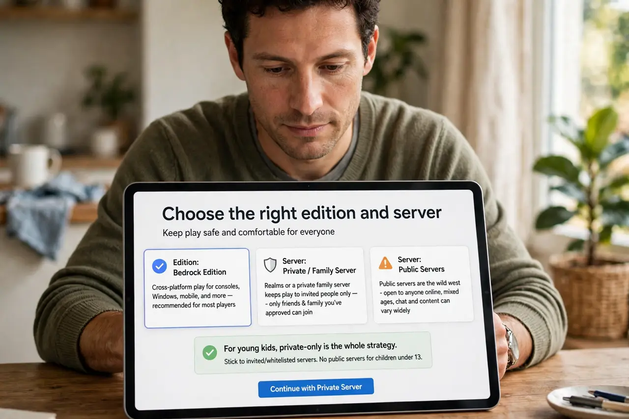 Choose the right edition and server.