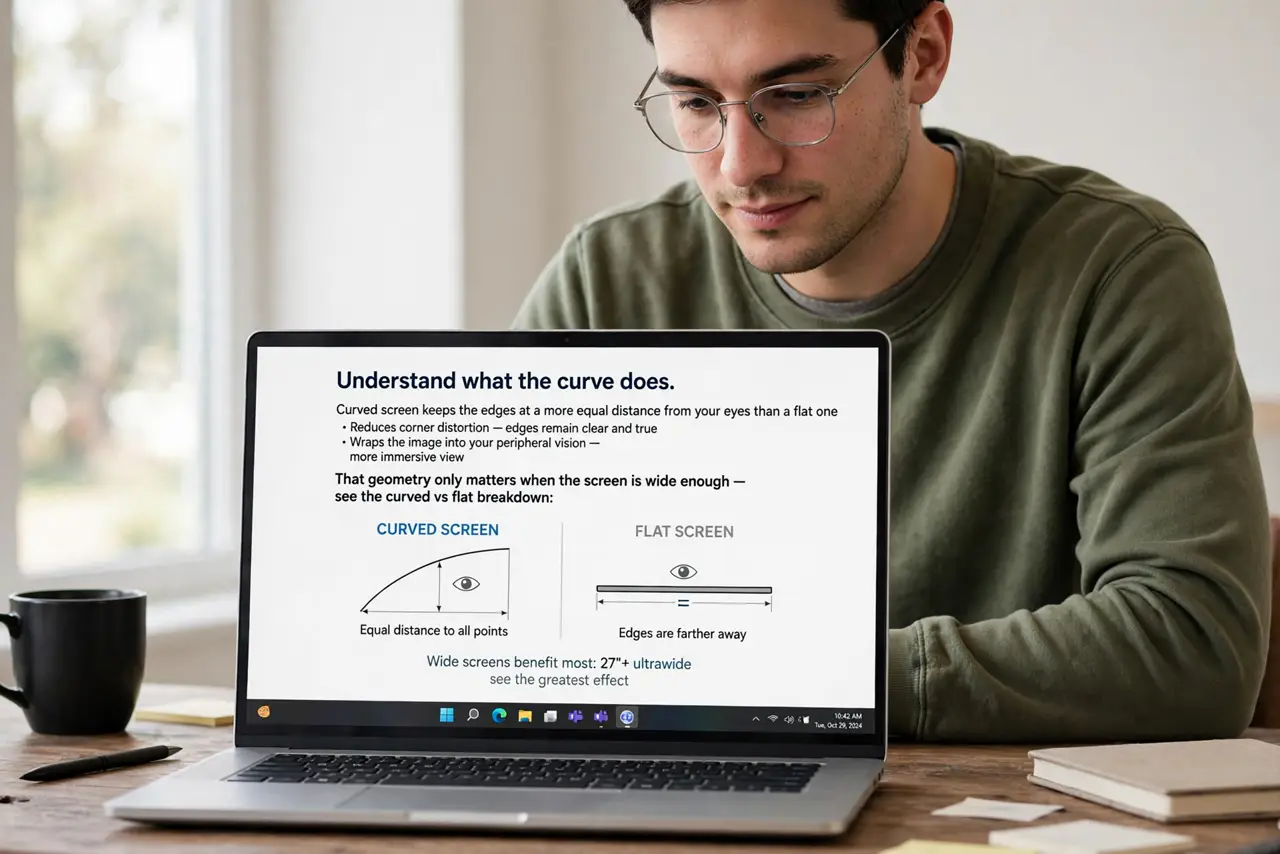 A person performing the first step of the guide: Understand what the curve does.