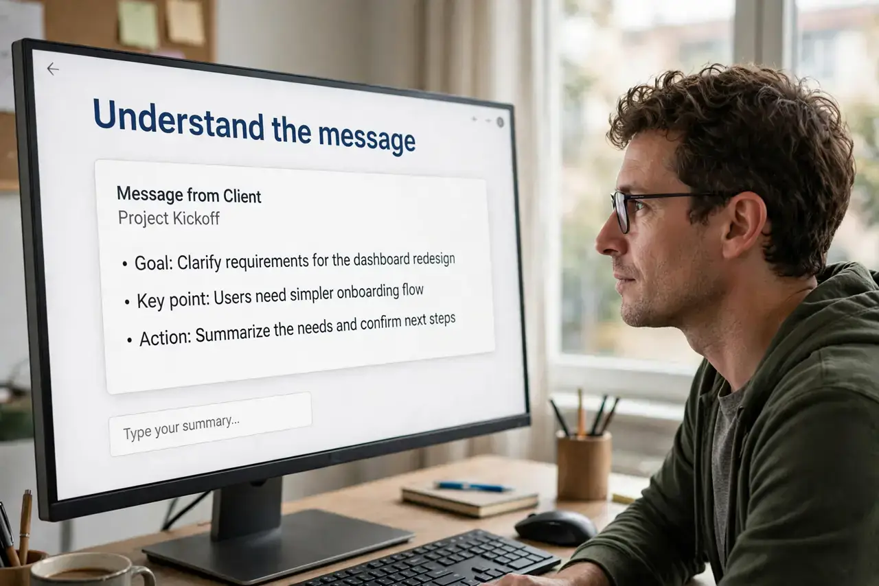 Step 1 in action for Monitor Says 'Out of Range': Understand the message.