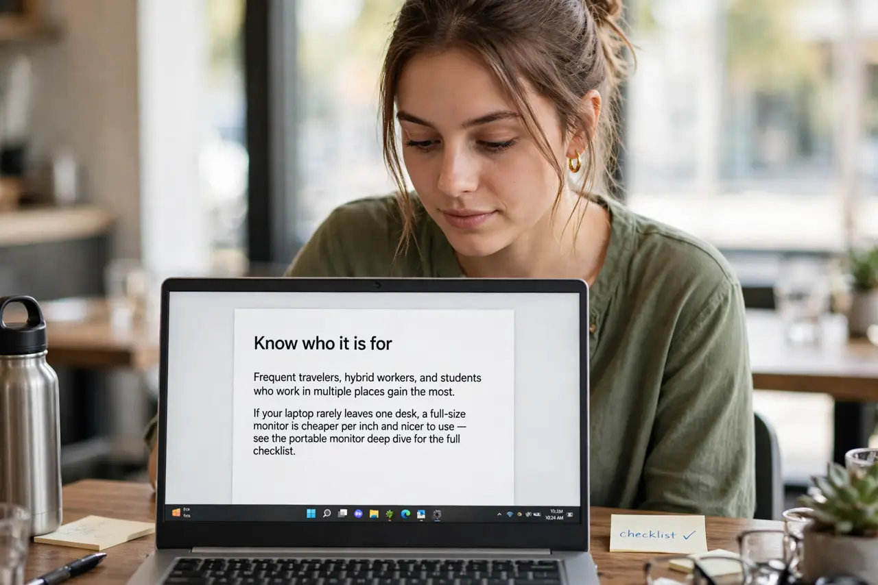 A person performing the first step of the guide: Know who it is for.