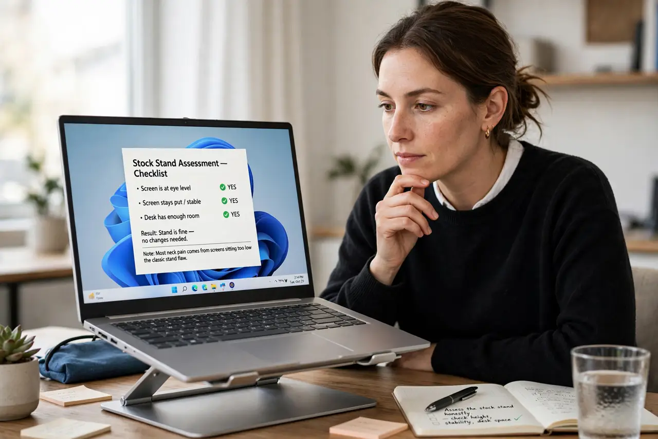 A person performing the first step of the guide: Assess the stock stand honestly.