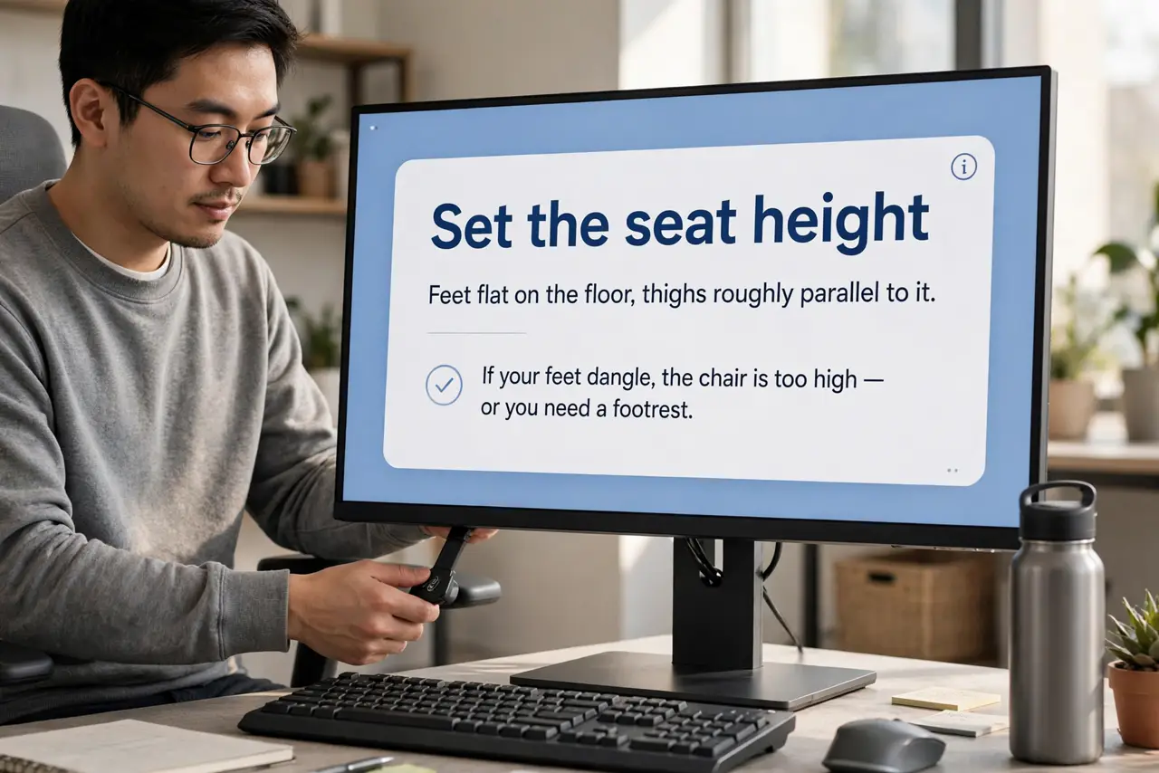 Set the seat height.