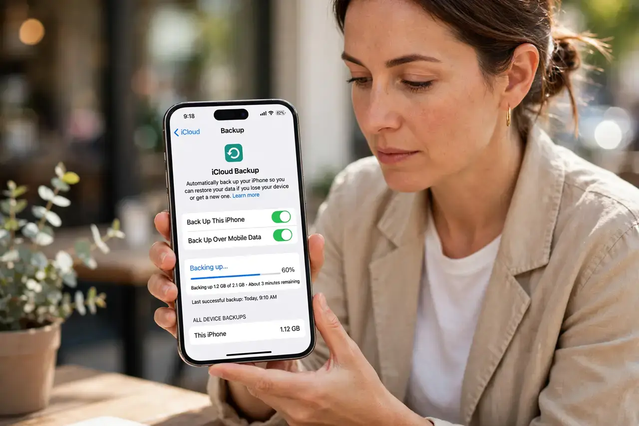 Step 1 in action for Wipe Your Old Phone Before Trade-In: Back up everything first.