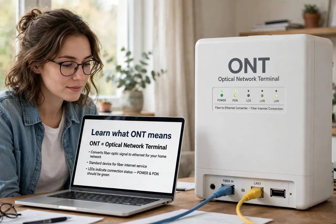 A person calmly performing the guide's first step: Learn what ONT means.