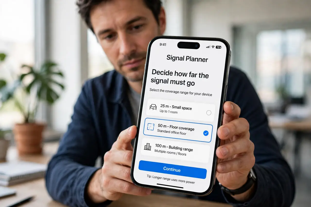 Step 1 in action for Get Wi-Fi in the Backyard: Decide how far the signal must go.