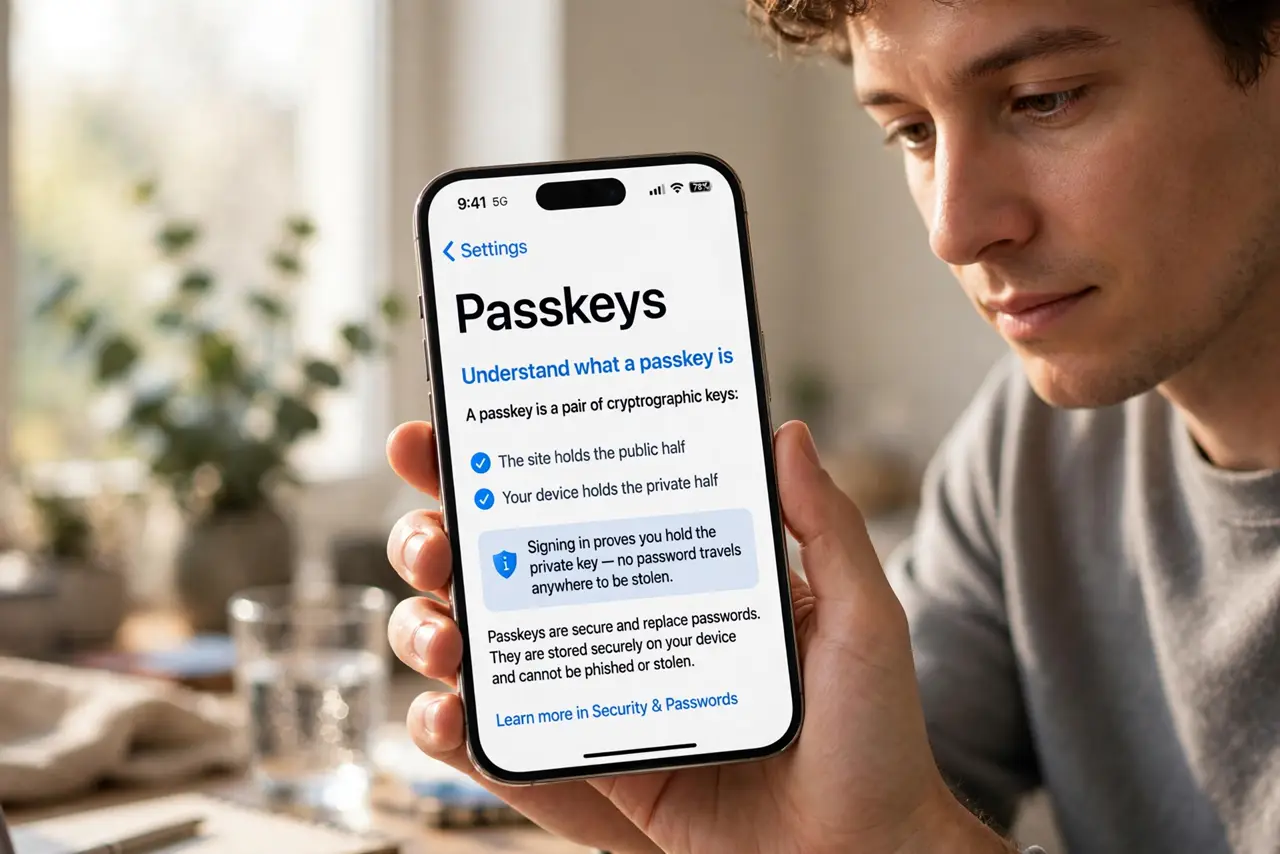 Understand what a passkey is.