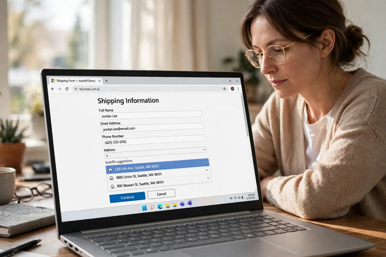 Step 1 in action for Password Manager vs Browser Autofill: See what browser autofill already does.