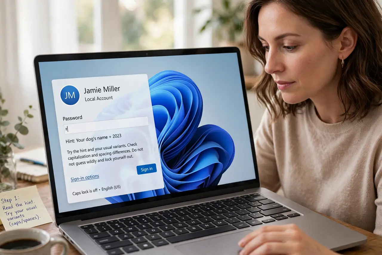 Password Manager Master Password Forgotten? — step 1 being performed on the device.