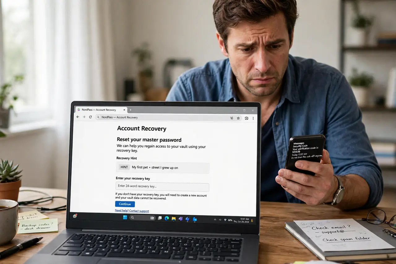 Password Manager Master Password Forgotten? — photo showing the situation described in the guide.