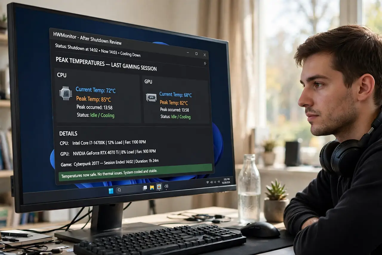 A person performing step 1: Watch temperatures during a game.