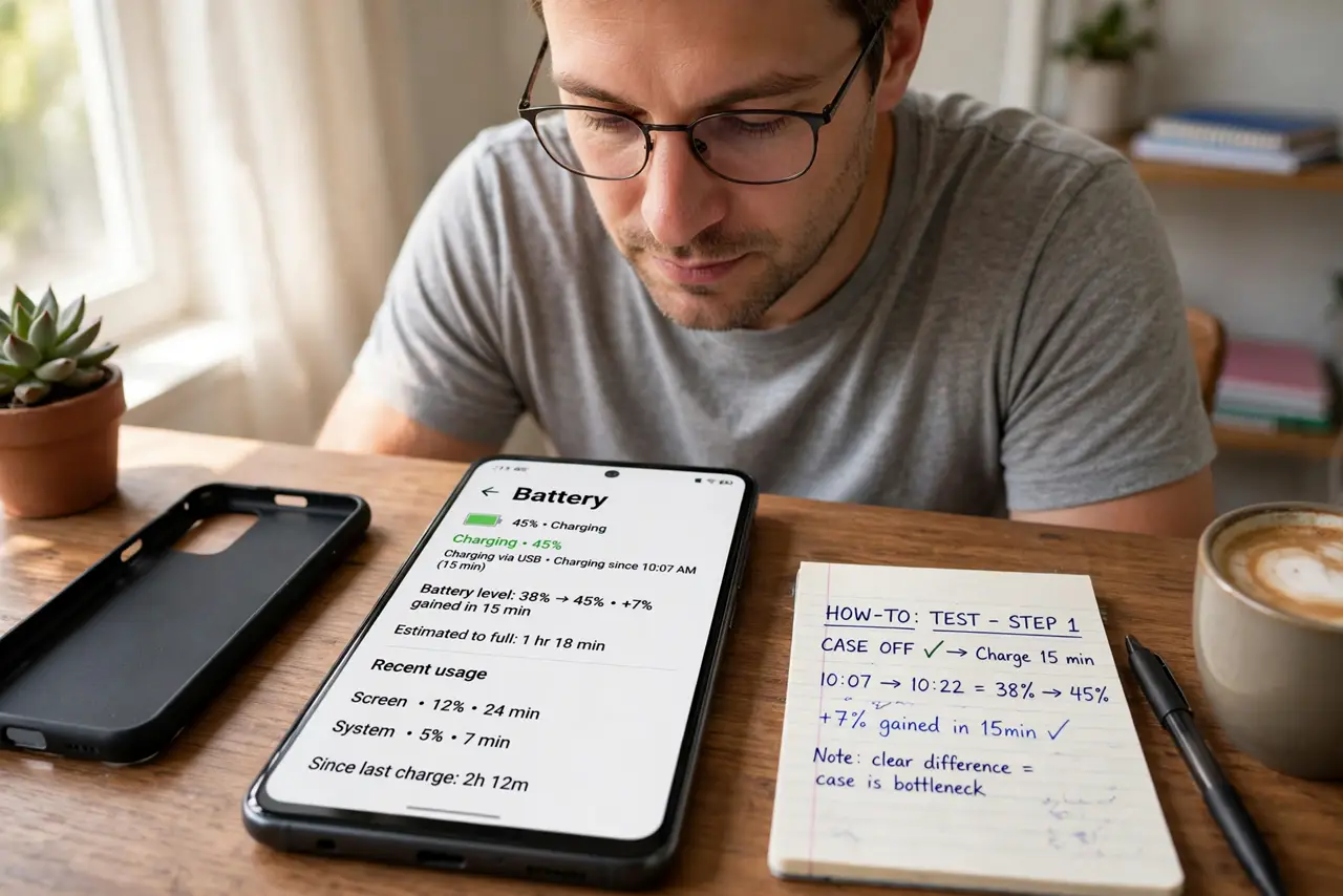 Your Phone Charges Slowly With Its Case On — step 1 being performed on the device.