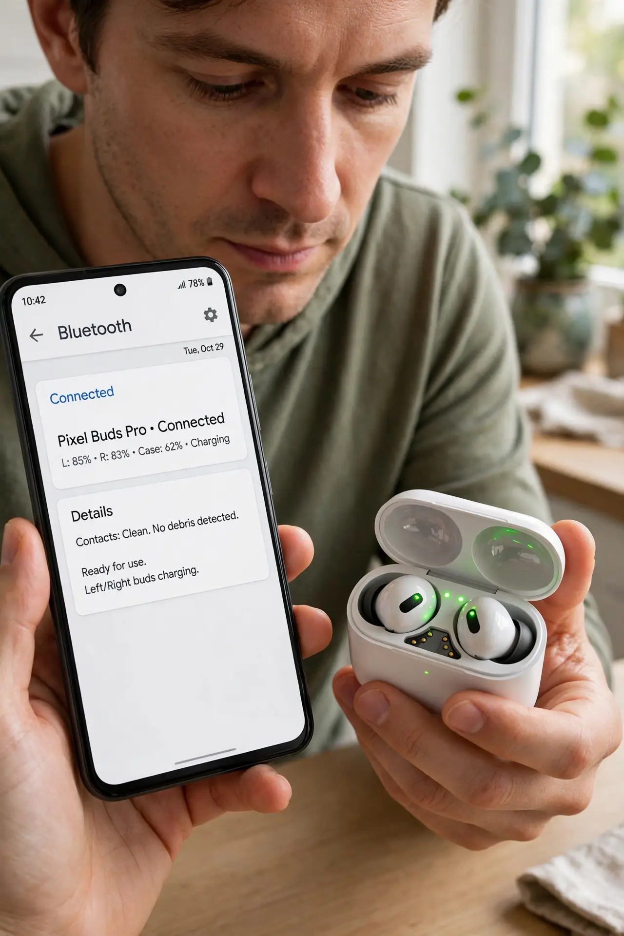 An Earbuds Case Charges Only One Side — photo showing the situation described in the guide.