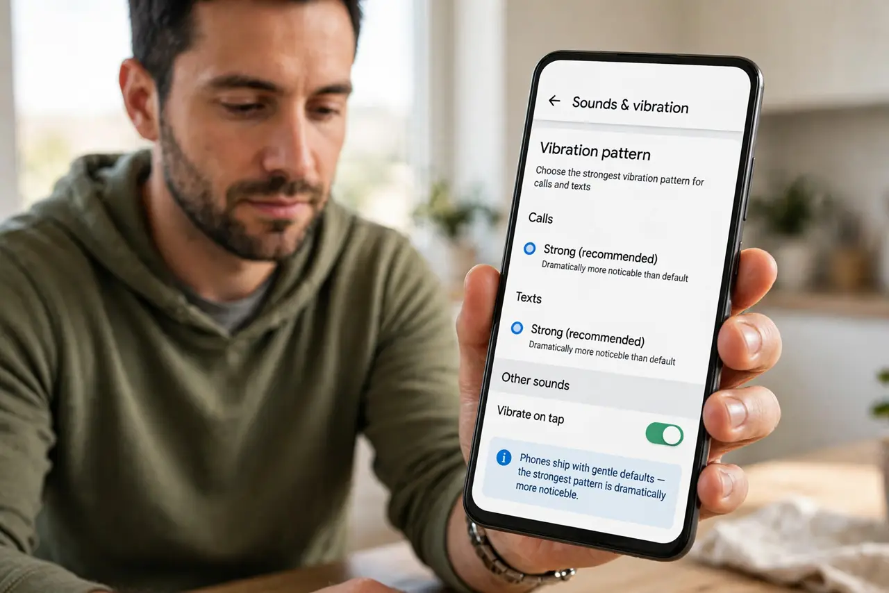 Phone Vibration Is Too Weak in a Pocket — step 1 being performed on the device.