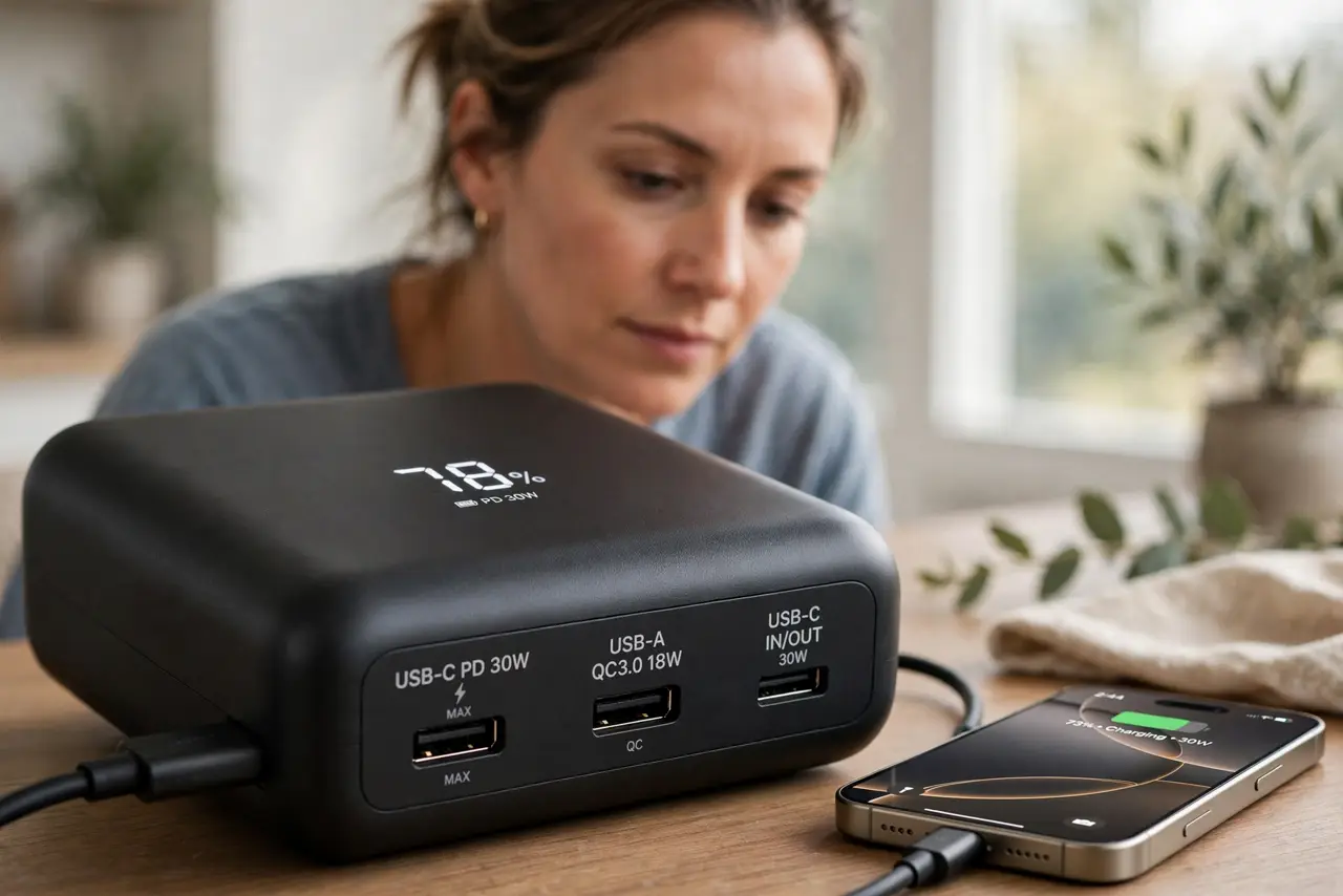 A person performing step 1: Use the bank's fastest port.