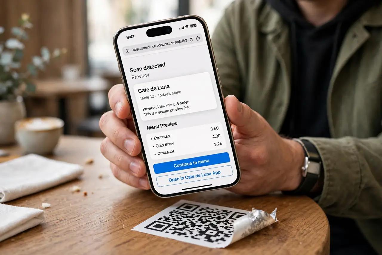 QR Code Sticker Over a Real Code? Check First — photo showing the situation described in the guide.